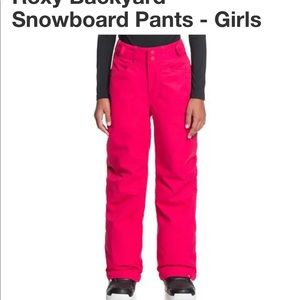 Roxy backyard snowboard pant for girls